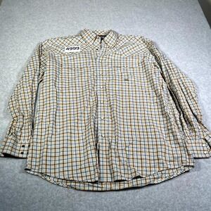 Miller Ranch Western Shirt Mens XL Multicolor Plaid Cowboy Pearl Snap Riding